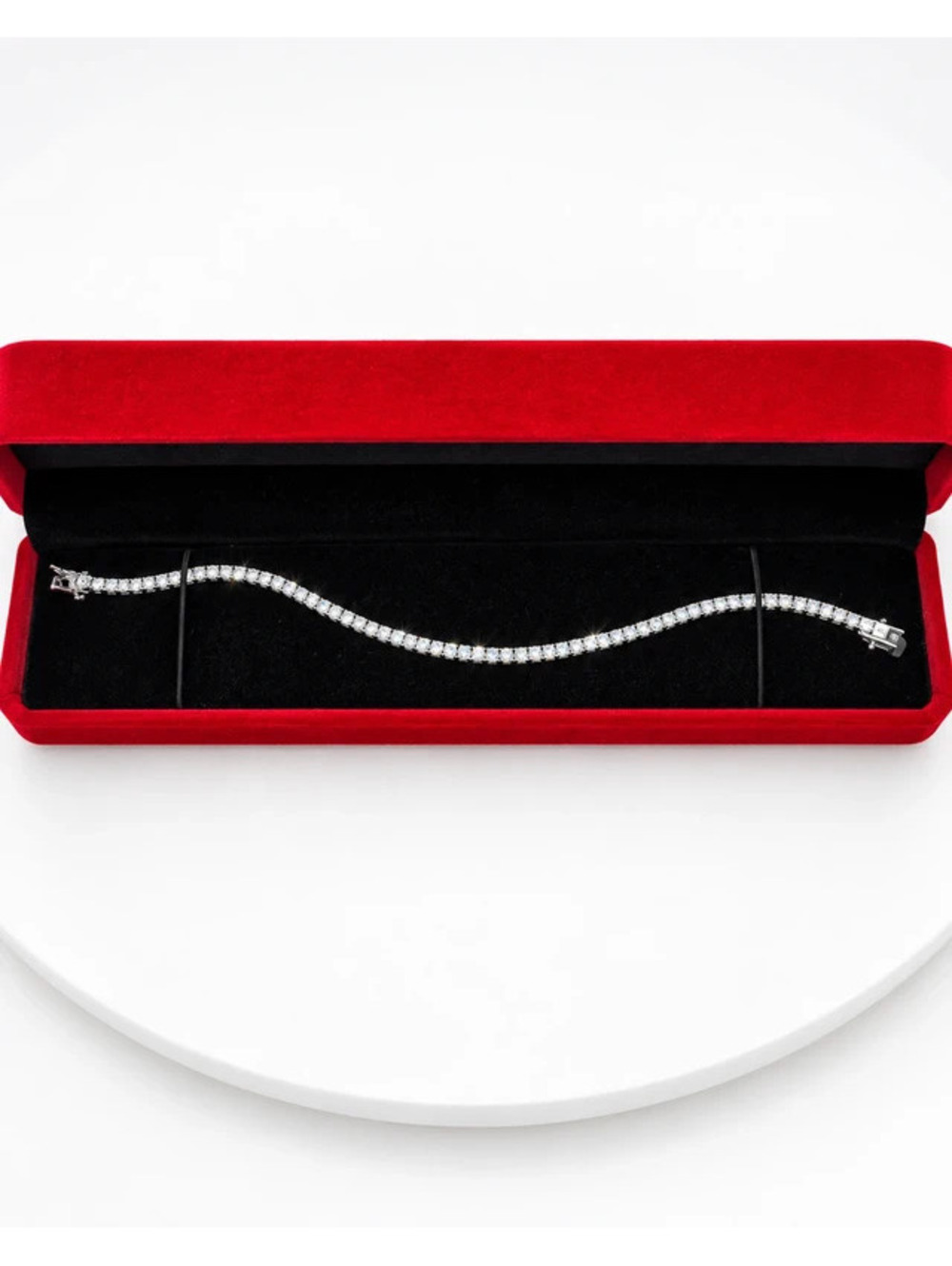 #857 8" Sterling Silver Moissanite Tennis Bracelet – 925